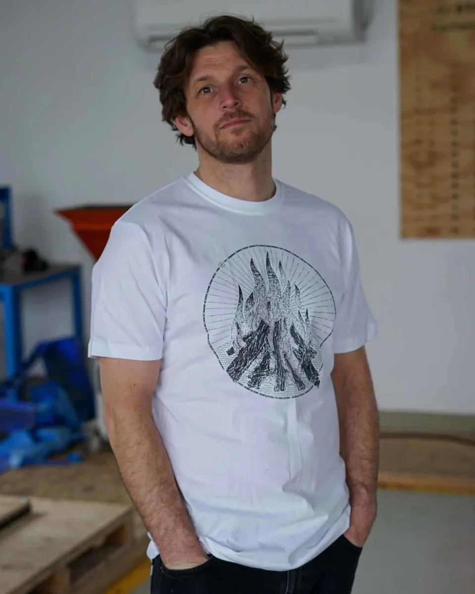 ELSK® BAAL BRUSHED MEN'S TEE  - OPTIC WHITE