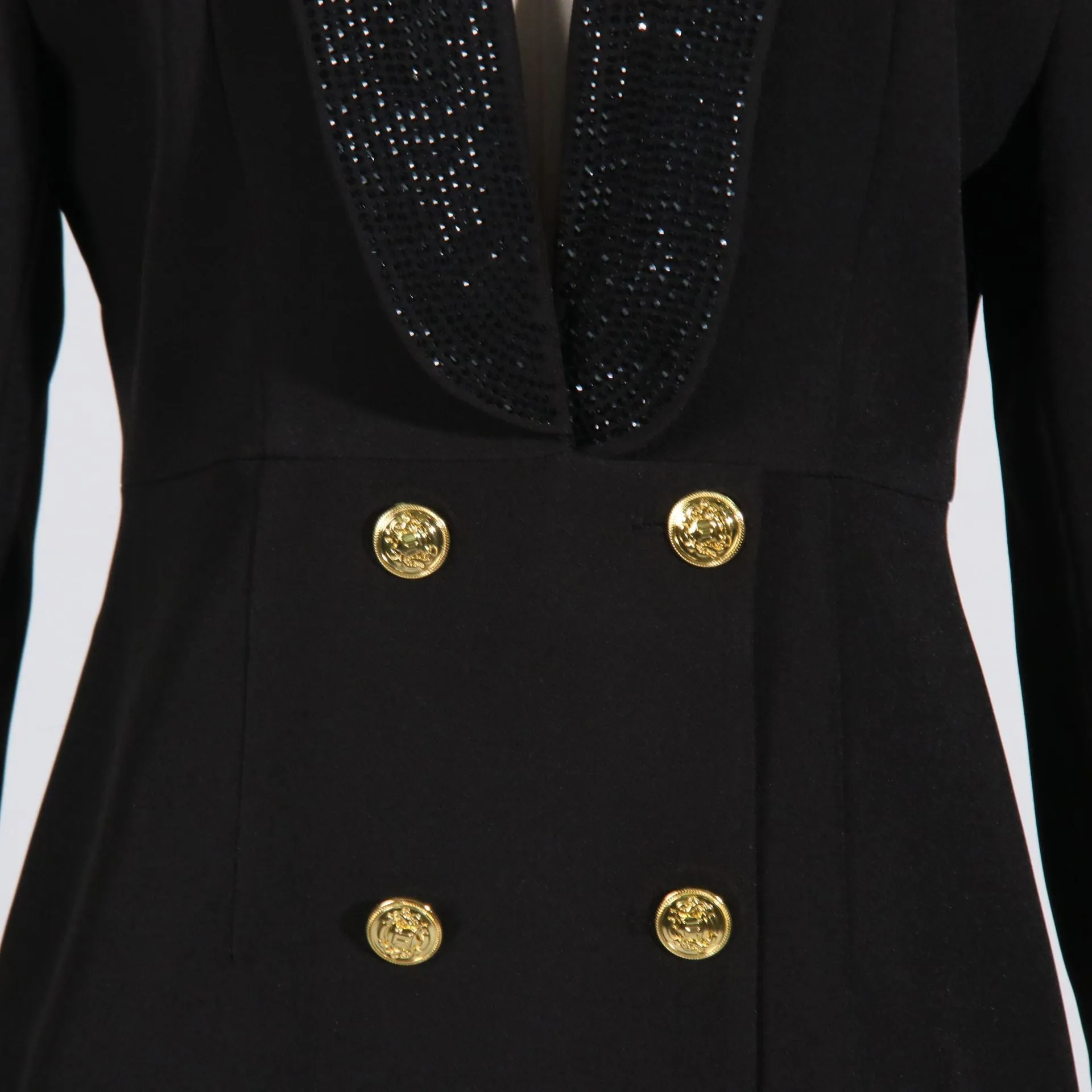 Embellished Backless Blazer Dress
