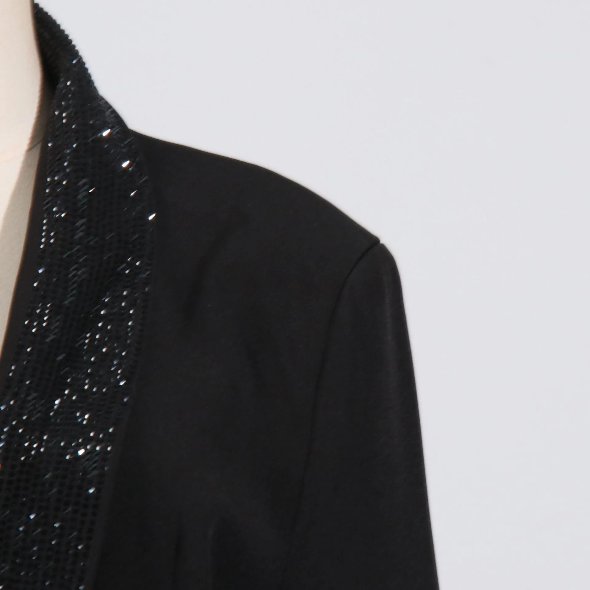 Embellished Backless Blazer Dress