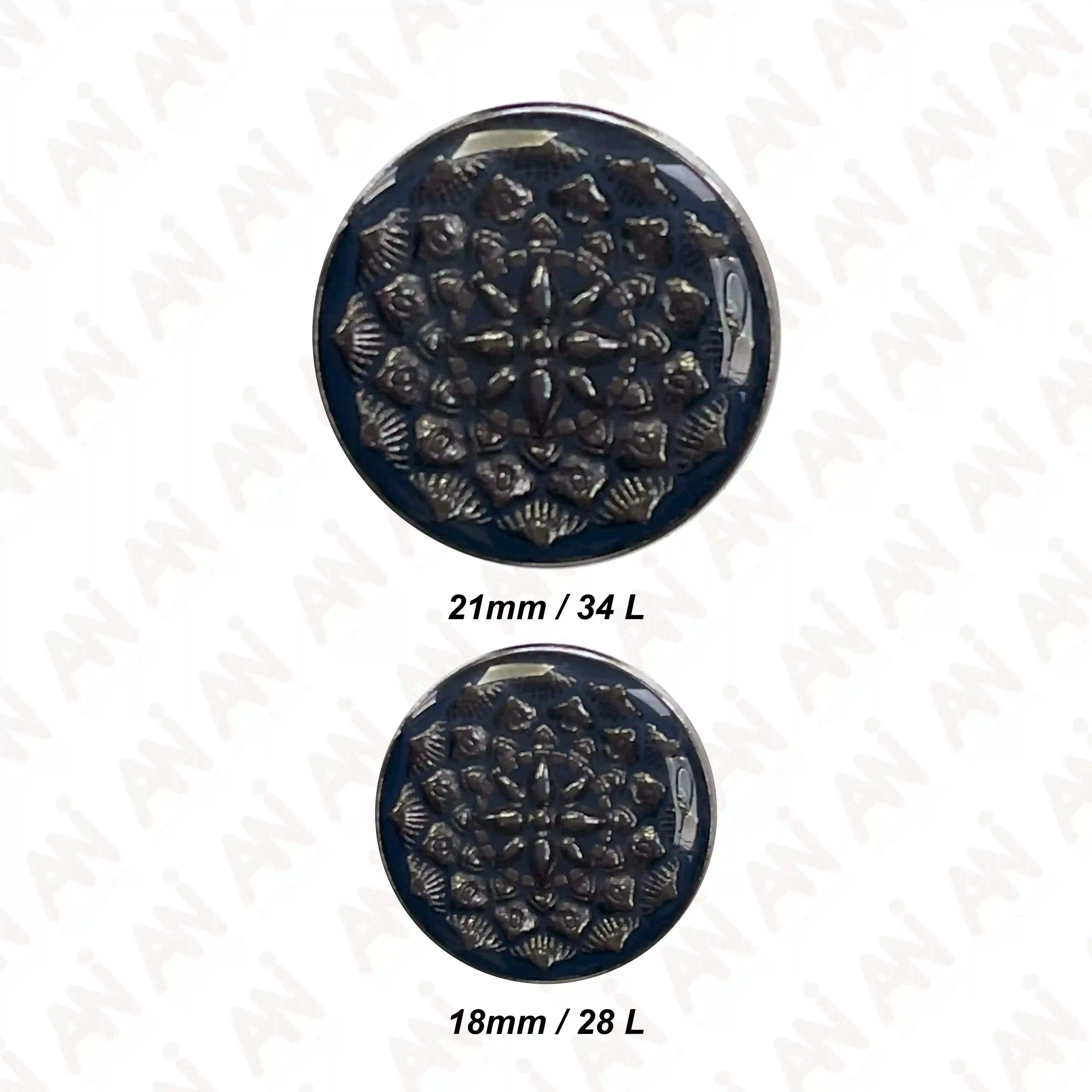 Embossed Inspire Metal Button