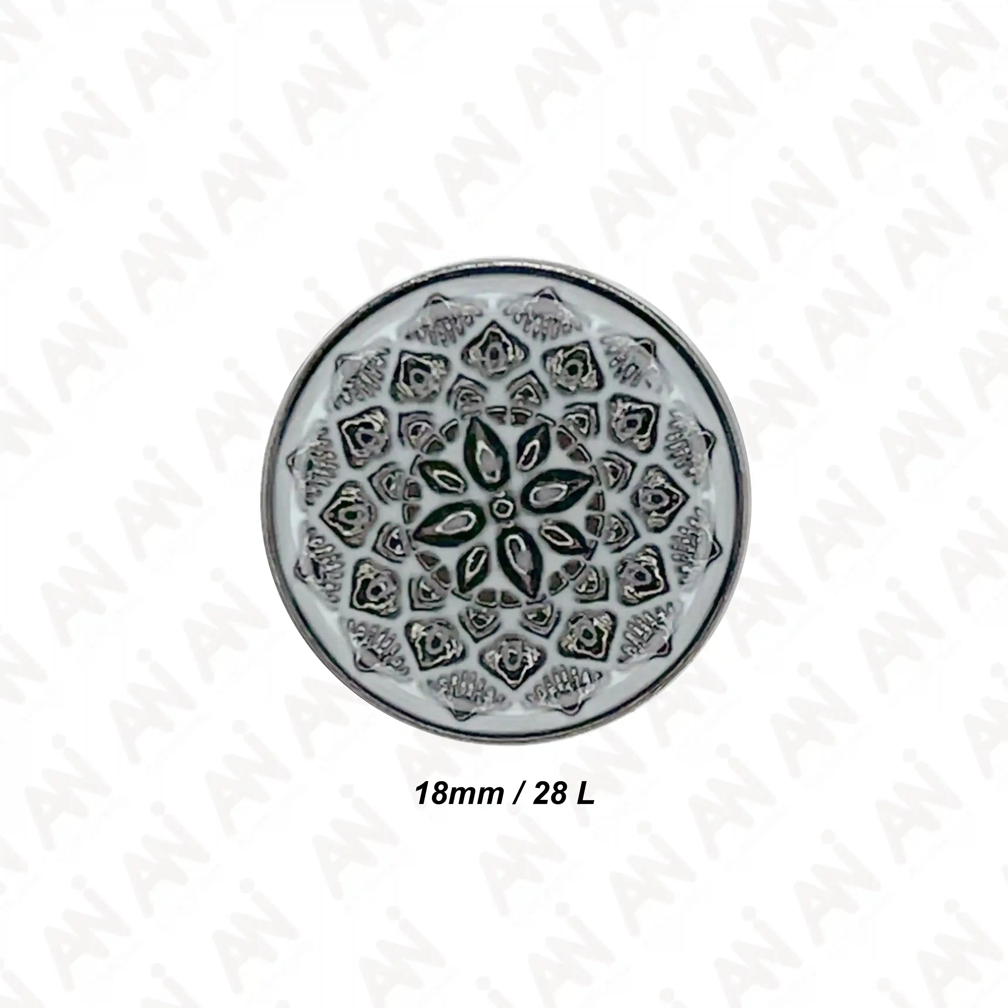 Embossed Inspire Metal Button