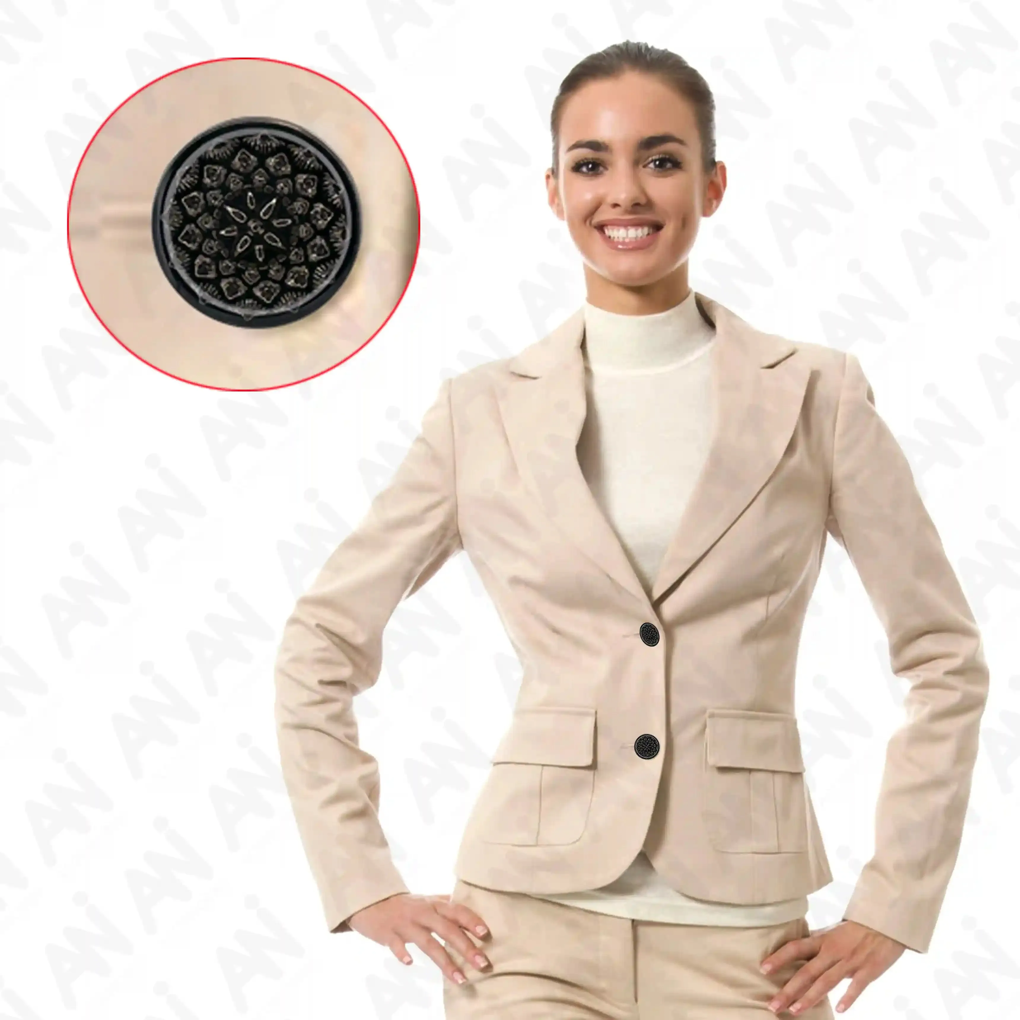 Embossed Inspire Metal Button
