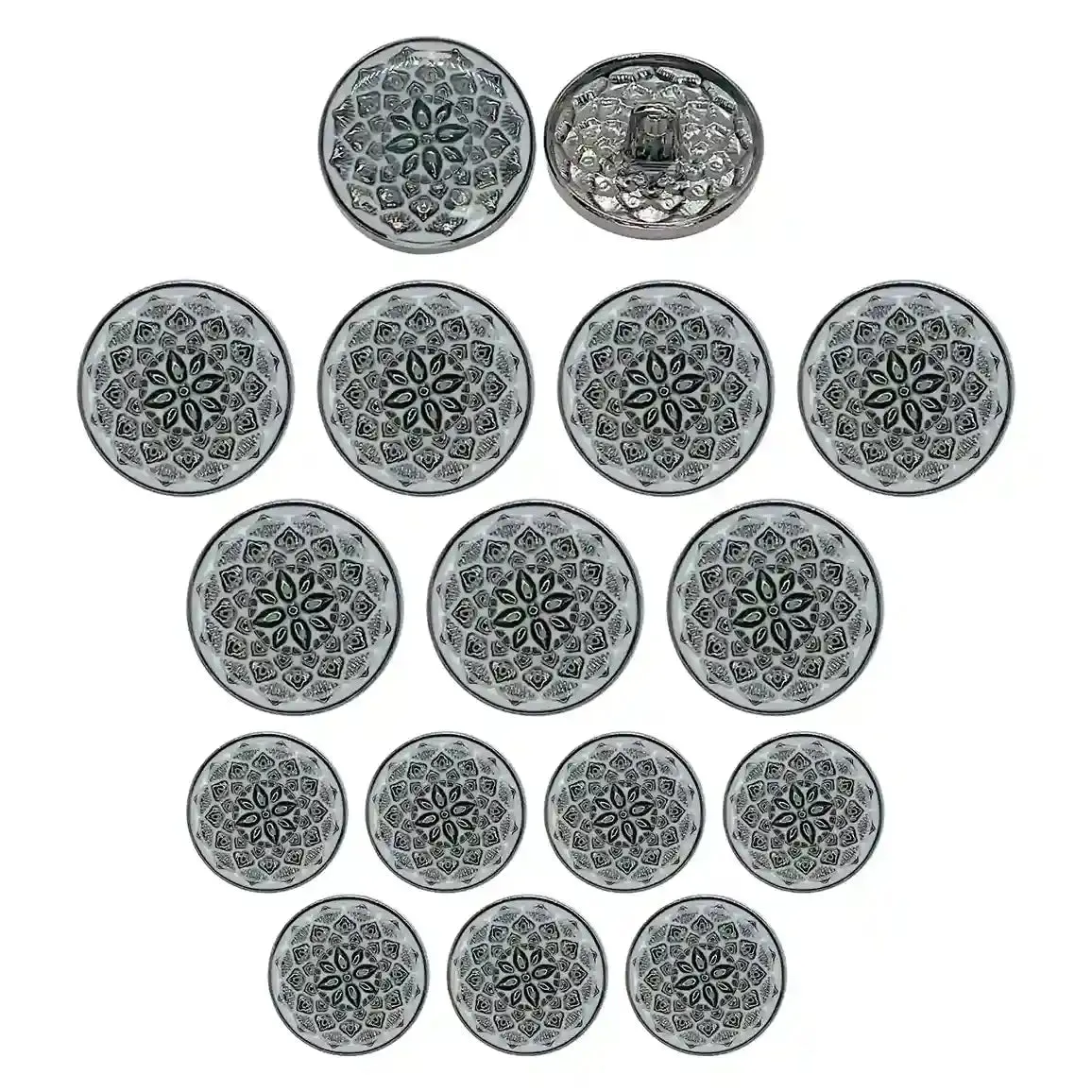 Embossed Inspire Metal Button