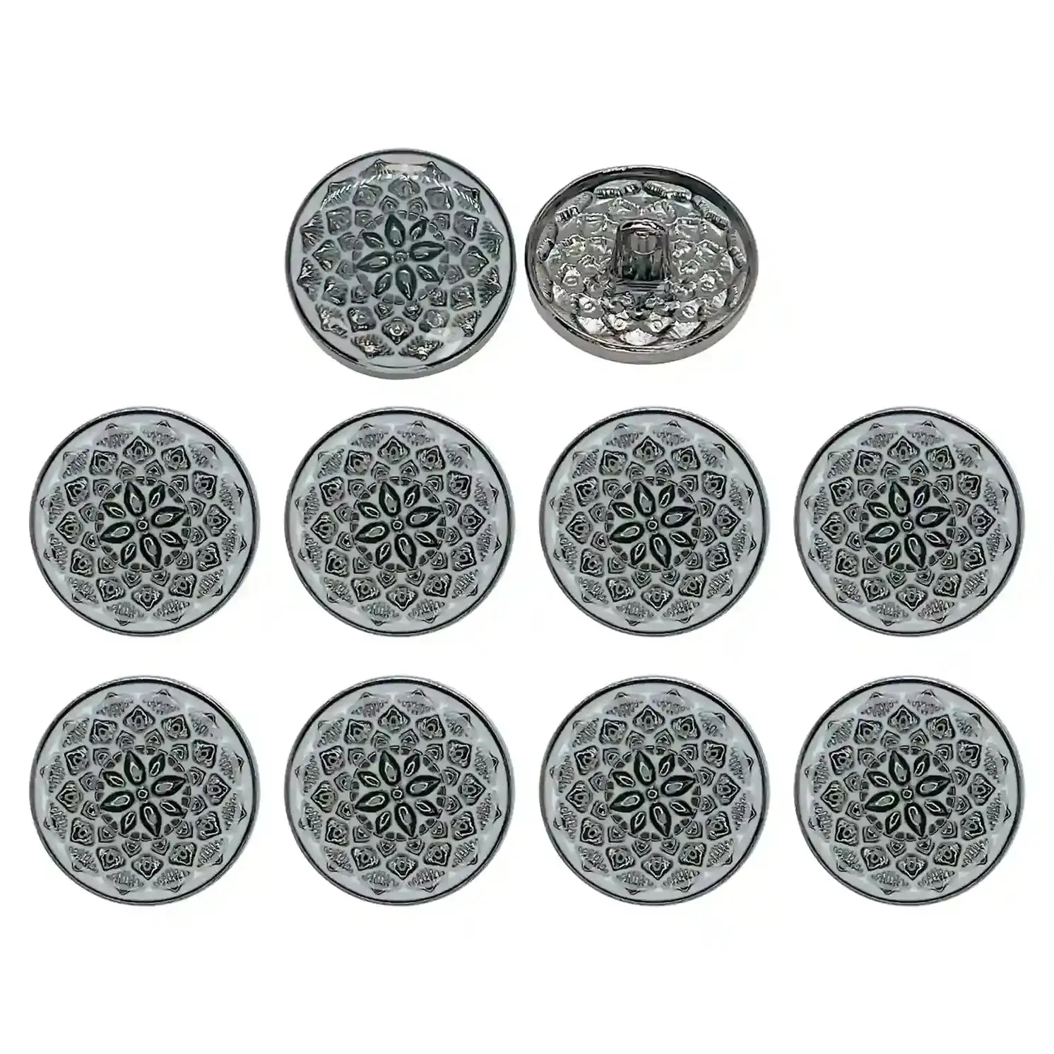 Embossed Inspire Metal Button
