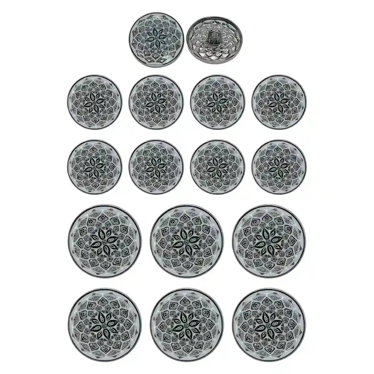 Embossed Inspire Metal Button