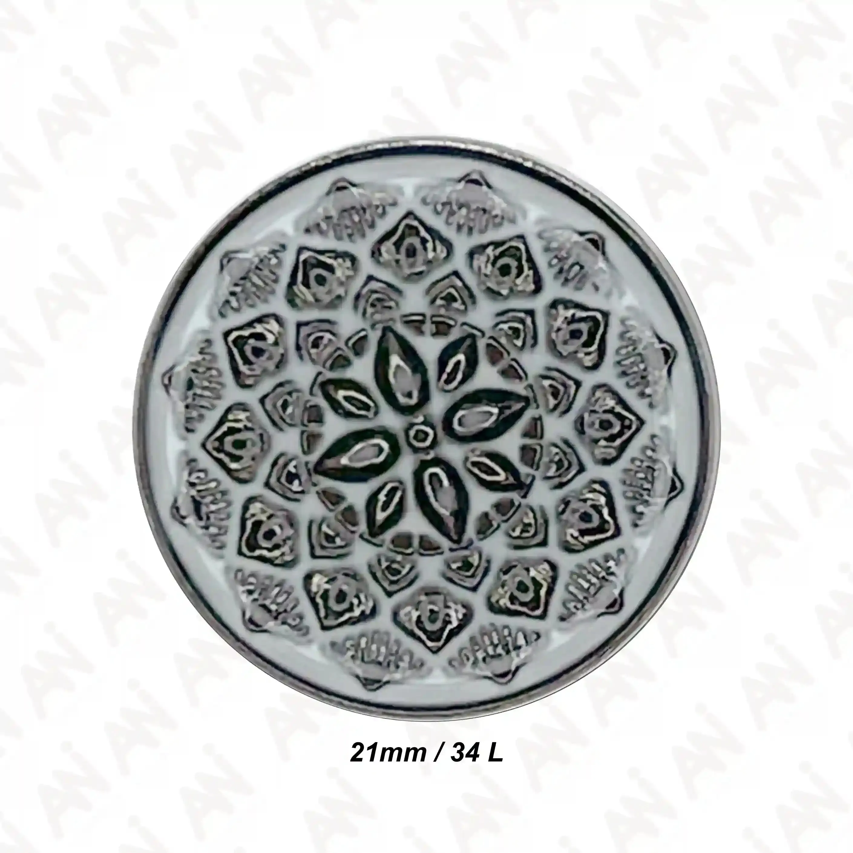 Embossed Inspire Metal Button