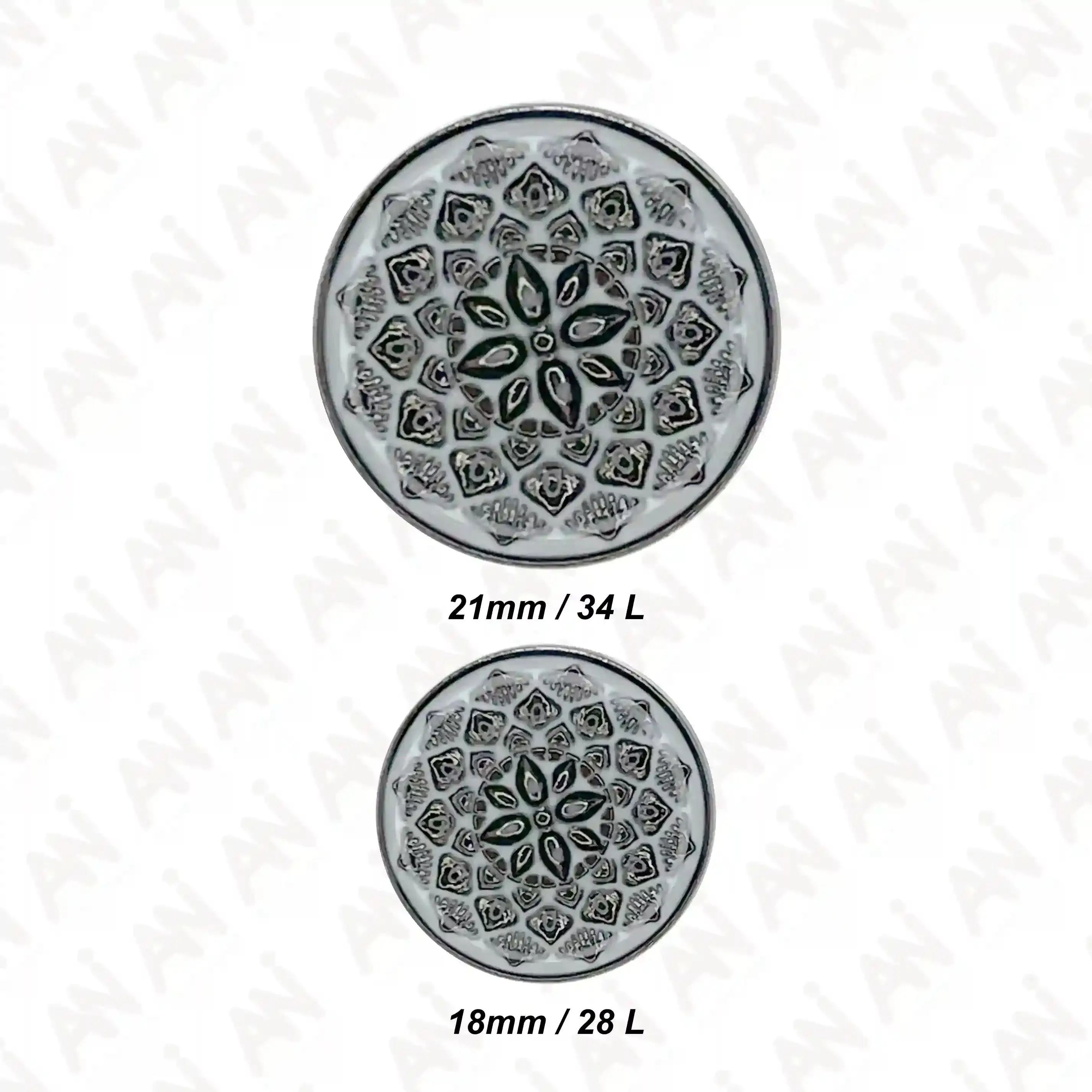 Embossed Inspire Metal Button