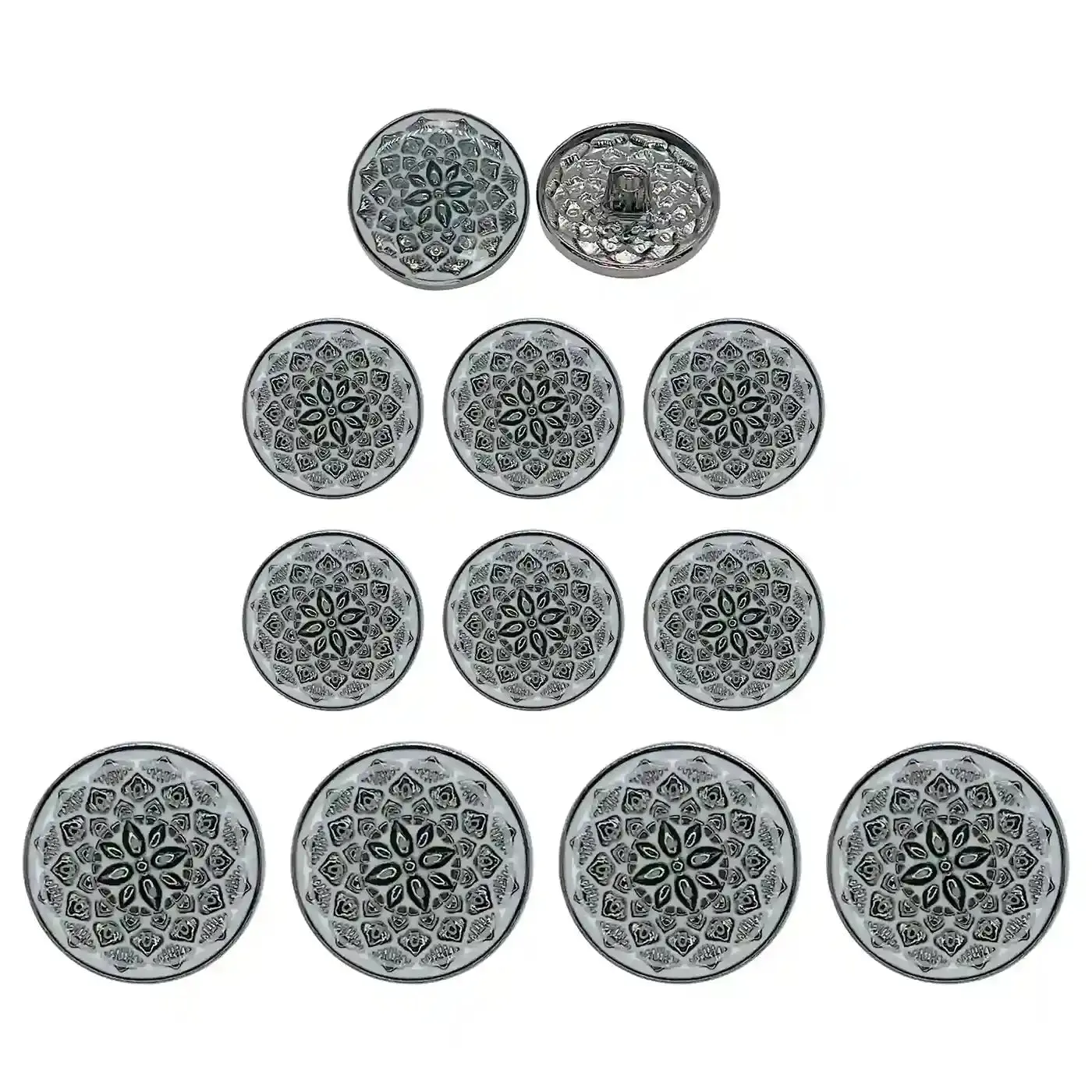 Embossed Inspire Metal Button