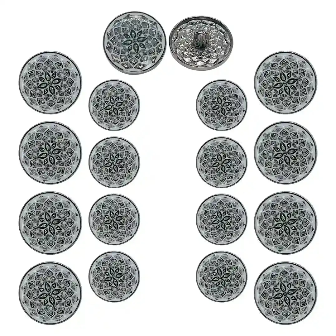 Embossed Inspire Metal Button