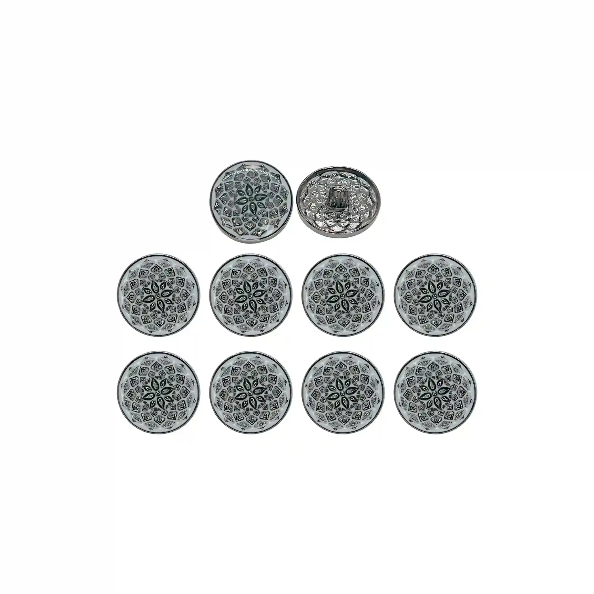 Embossed Inspire Metal Button