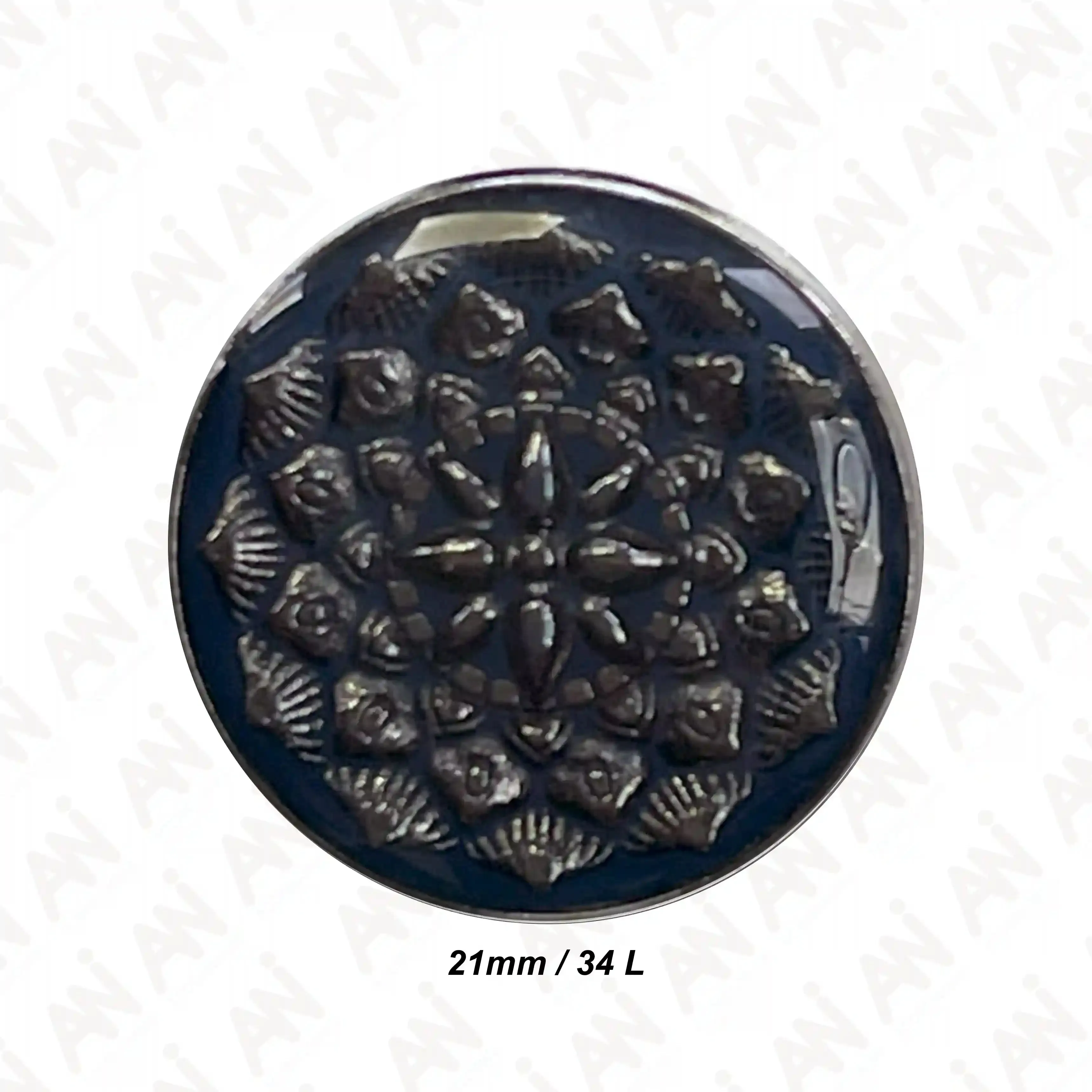 Embossed Inspire Metal Button