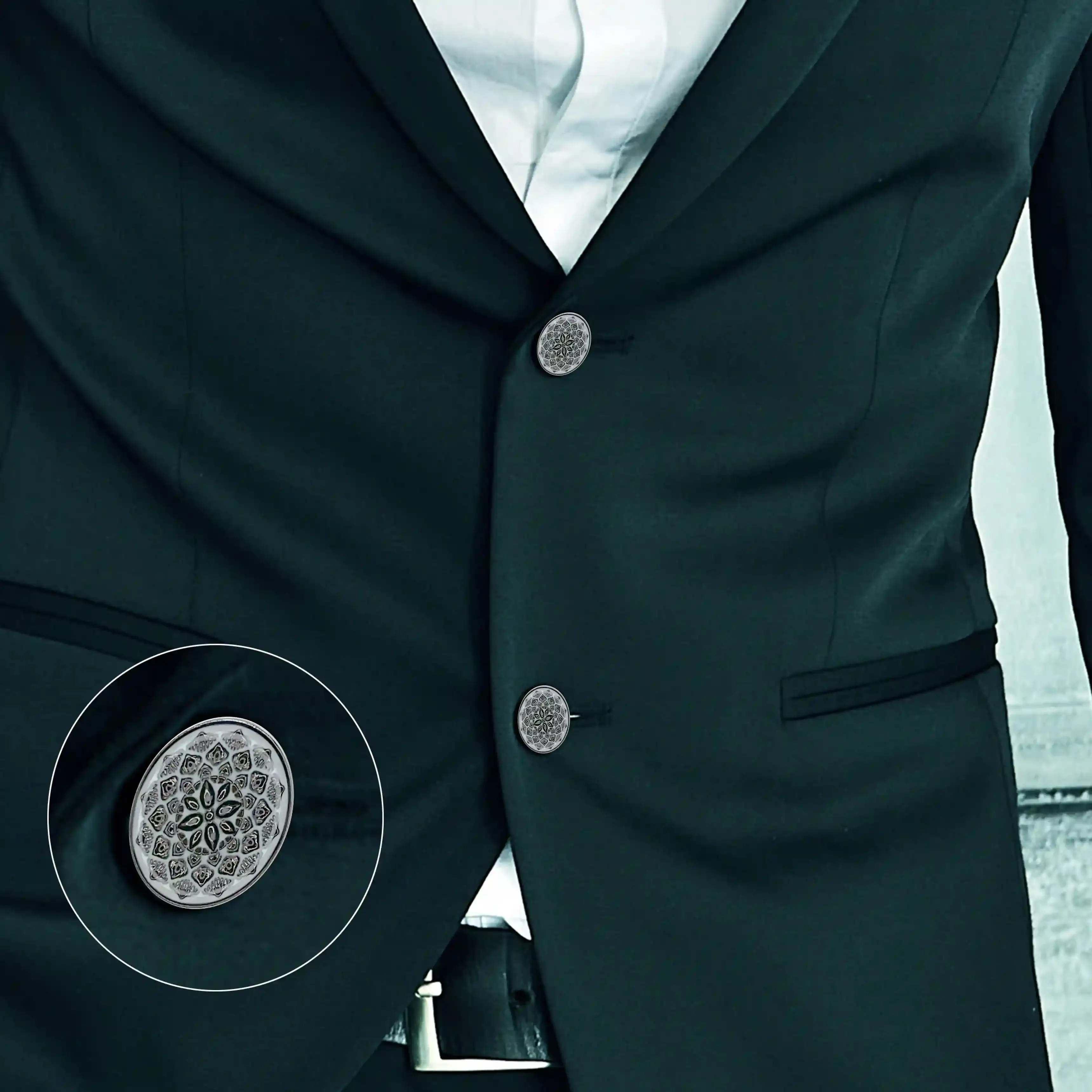 Embossed Inspire Metal Button