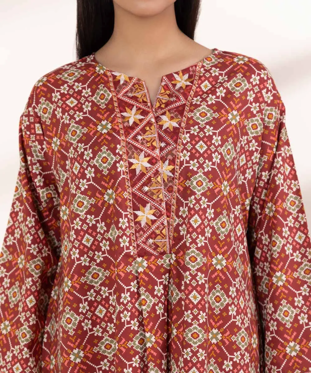 Embroidered Cotton Viscose Shirt