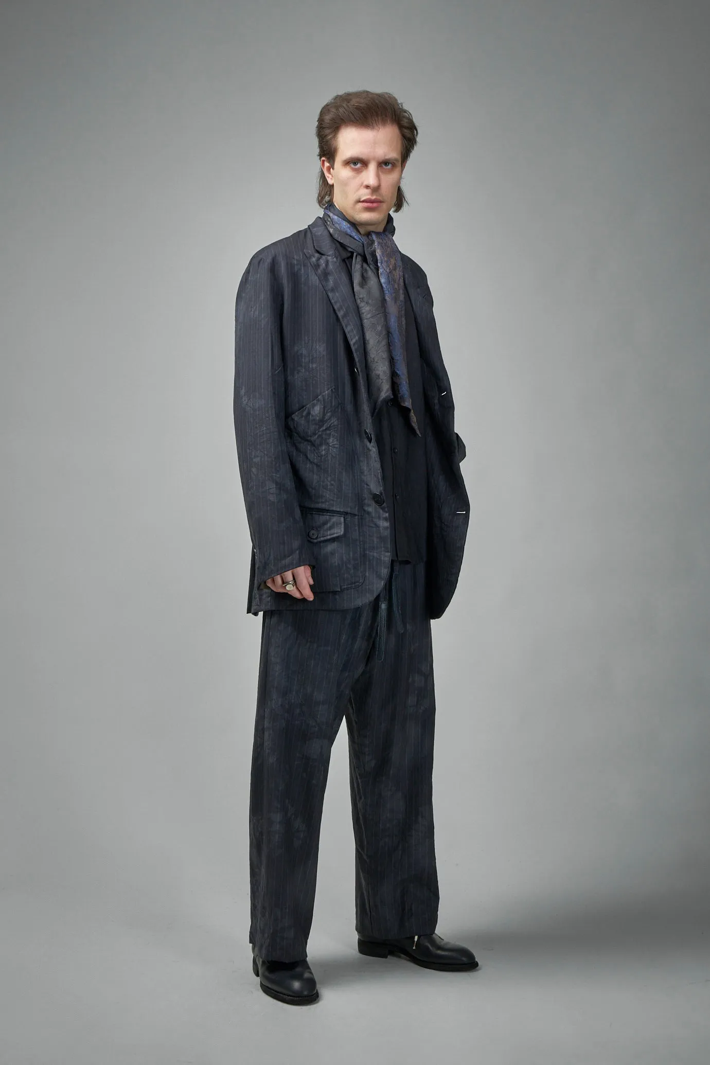 EV8J04  Handmade Single Breasted Coat Jacket With Patch Pockets