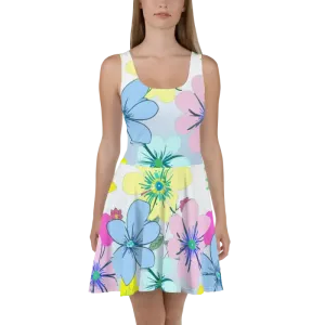 Eye Catching Skater Dress with Trendy Bold Flair