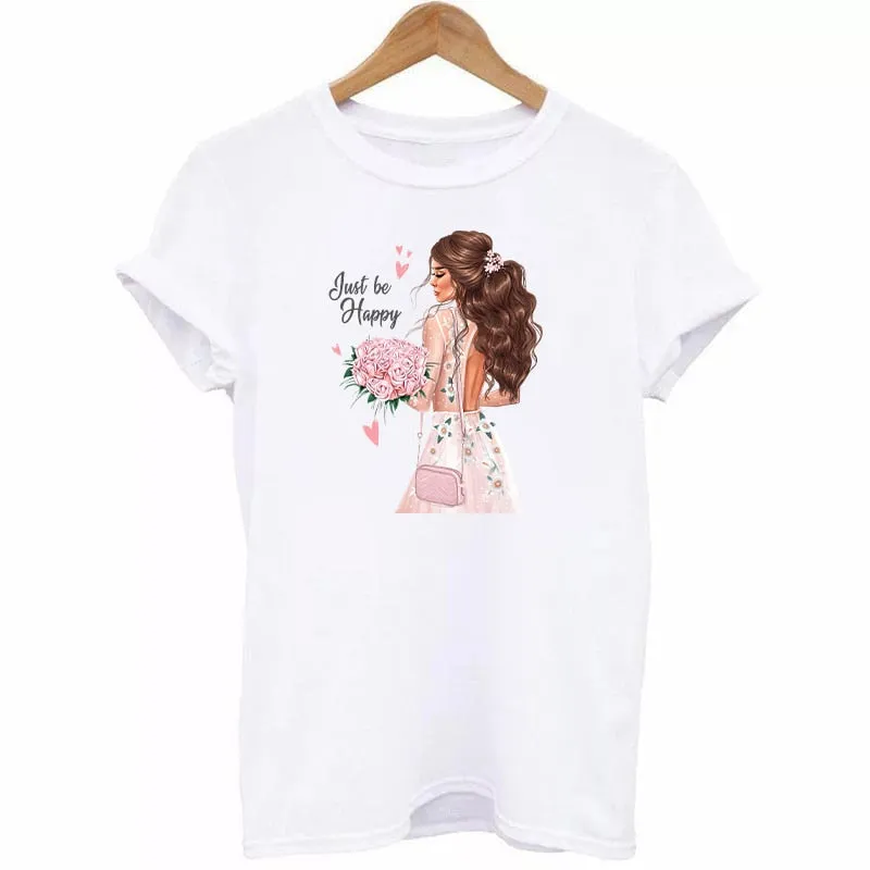 Fashion Lady Thermo Transfer Sticker On Clothes Russian Girl Iron On Patches For T-Shirt Jacket DIY Washable Heat Transfer Patch