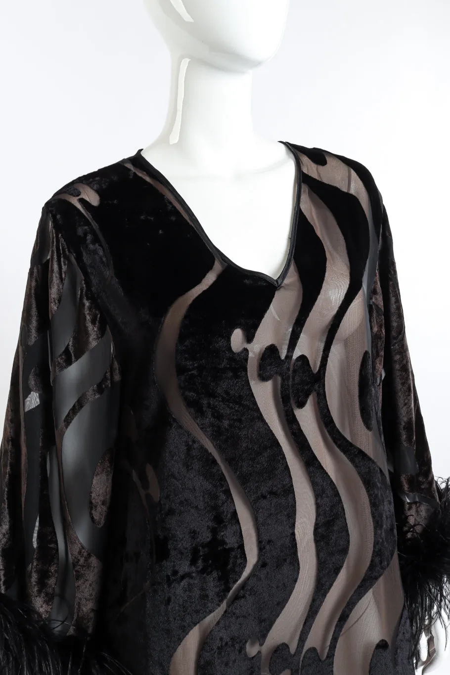 Feather Burnout Caftan