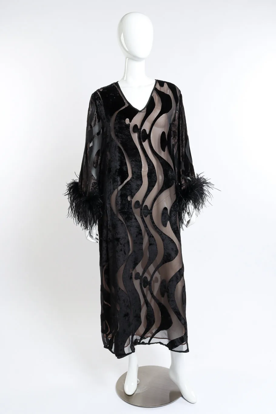 Feather Burnout Caftan