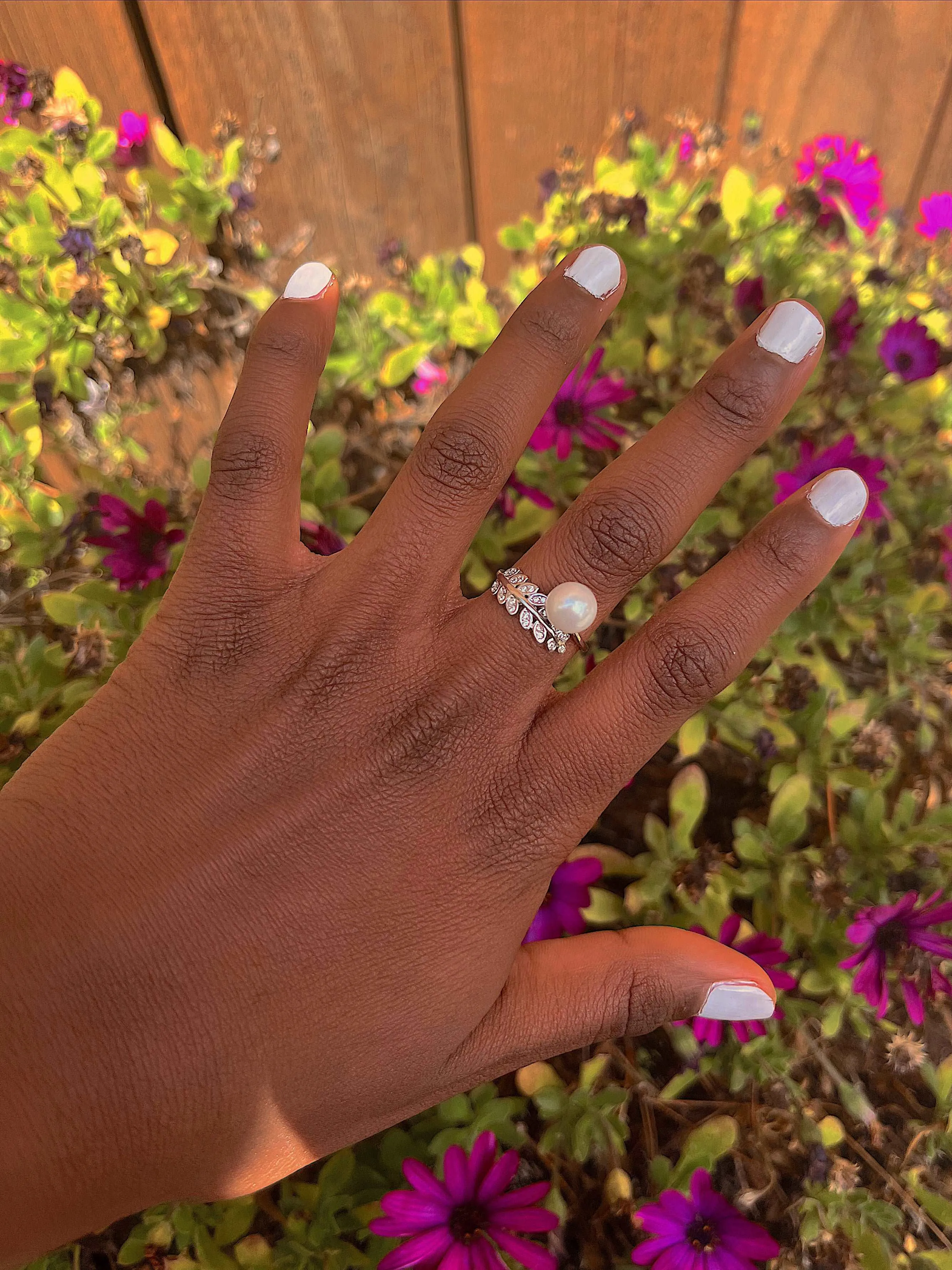 Feather Pearl Ring