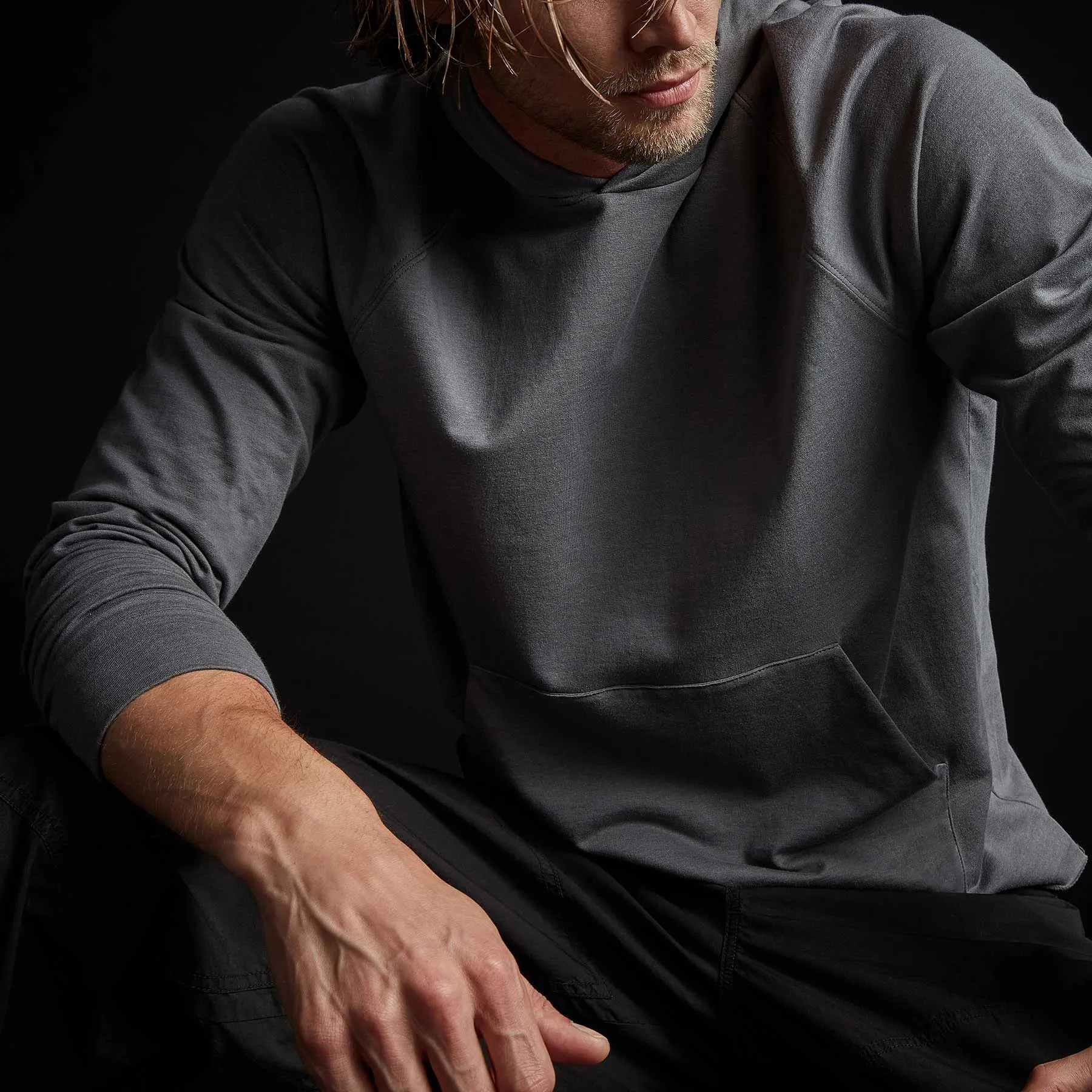 Feather Weight Terry Hoodie - Iron