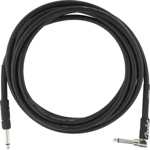 Fender Professional Series Instrument Cable, Straight-Angle, 15', Black