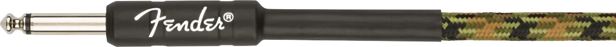 FENDER Professional Series Instrument Cable Straight/Straight 10', Woodland Camo