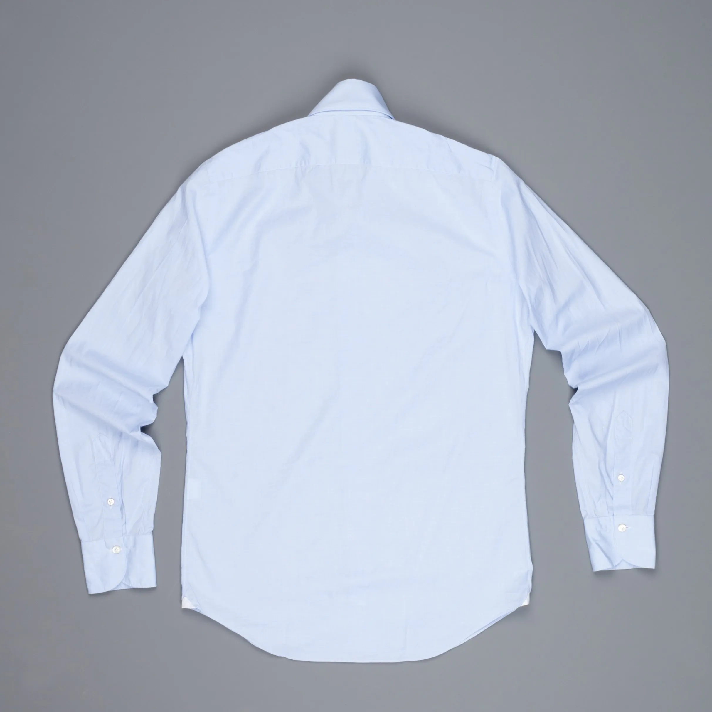 Finamore Tokyo Shirt Sergio Collar Fine Light Blue Puppytooth