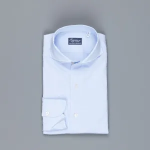 Finamore Tokyo Shirt Sergio Collar Fine Light Blue Puppytooth