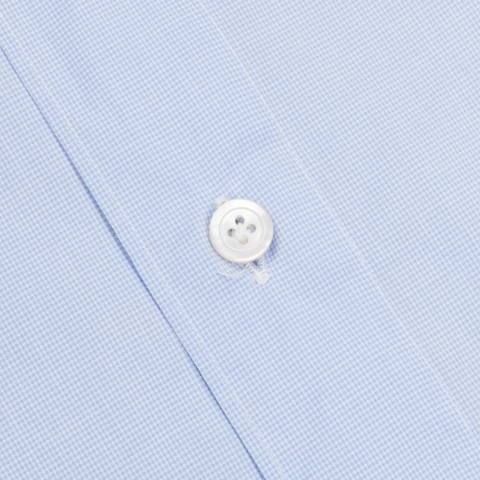 Finamore Tokyo Shirt Sergio Collar Fine Light Blue Puppytooth