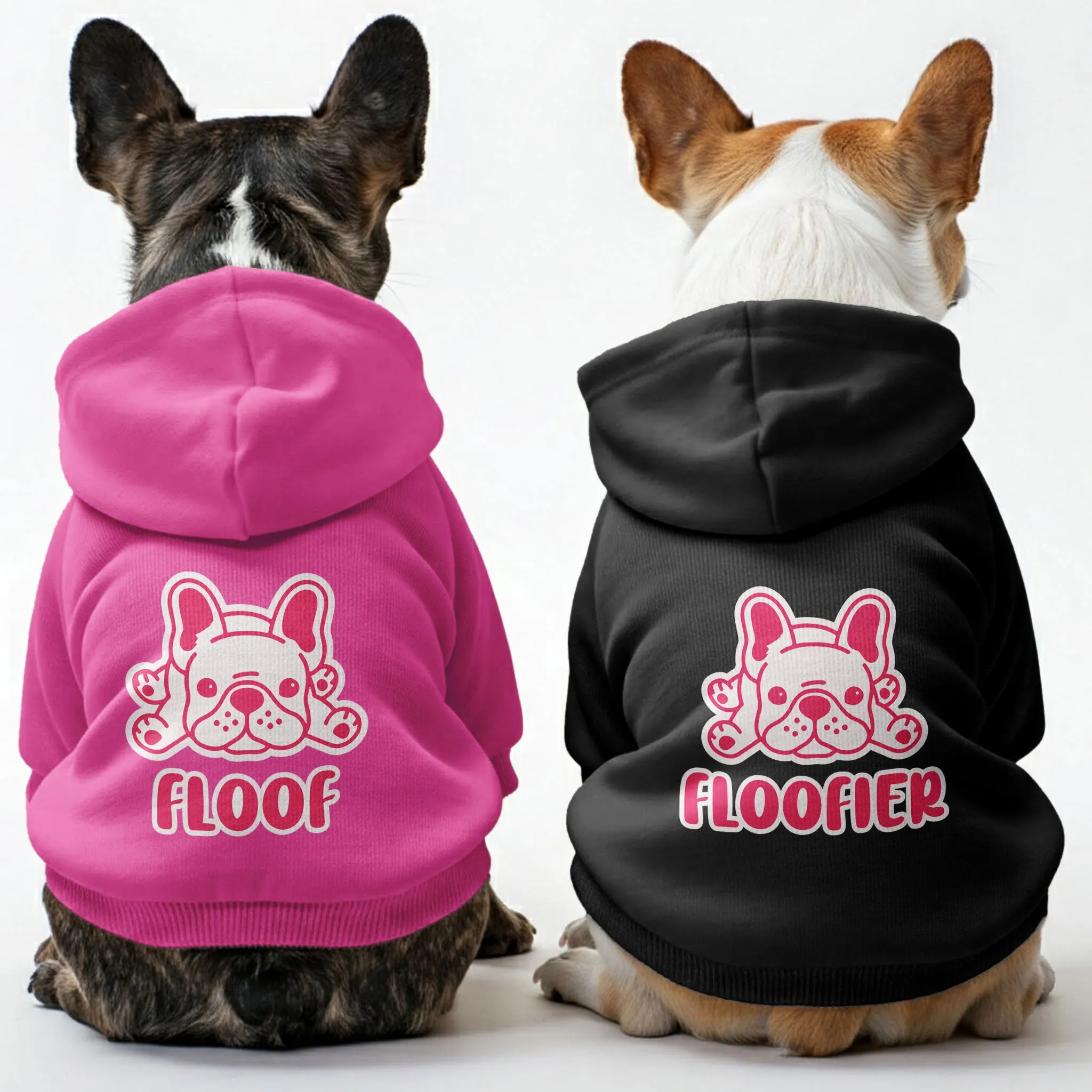 Floof and Floofier - Matching French Bulldog Hoodies – Stylish, Cozy & Personalized!