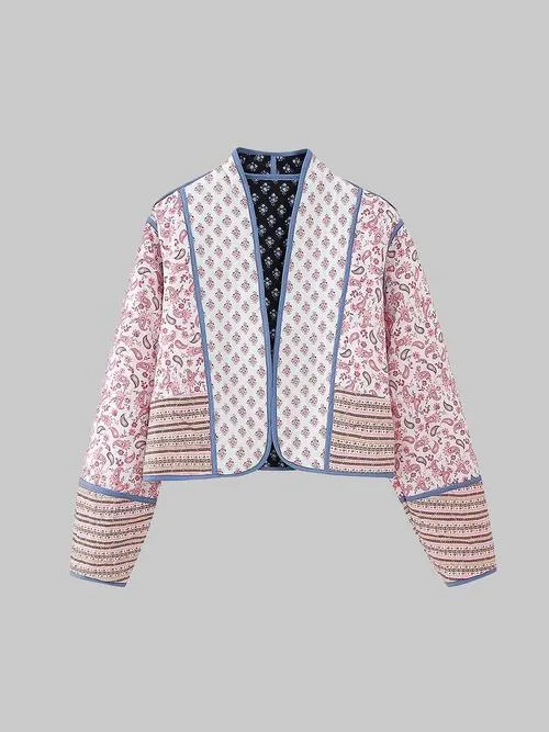 Floral Reversible Short Cotton Jacket for women