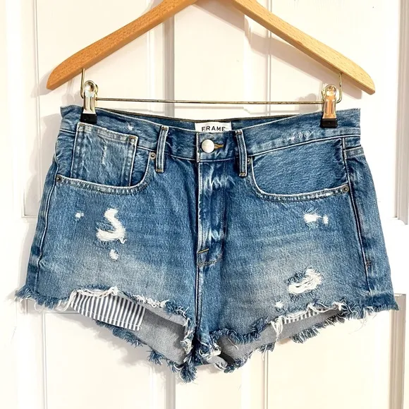 ✨FRAME✨Le Stevie Shorts with Peeking Pockets
