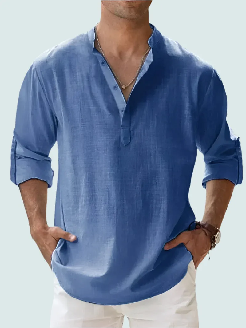 Freddie | Men's Linen Shirt - Lightweight, Breathable Casual Beachwear