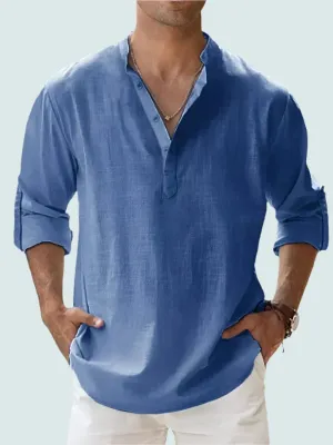 Freddie | Men's Linen Shirt - Lightweight, Breathable Casual Beachwear