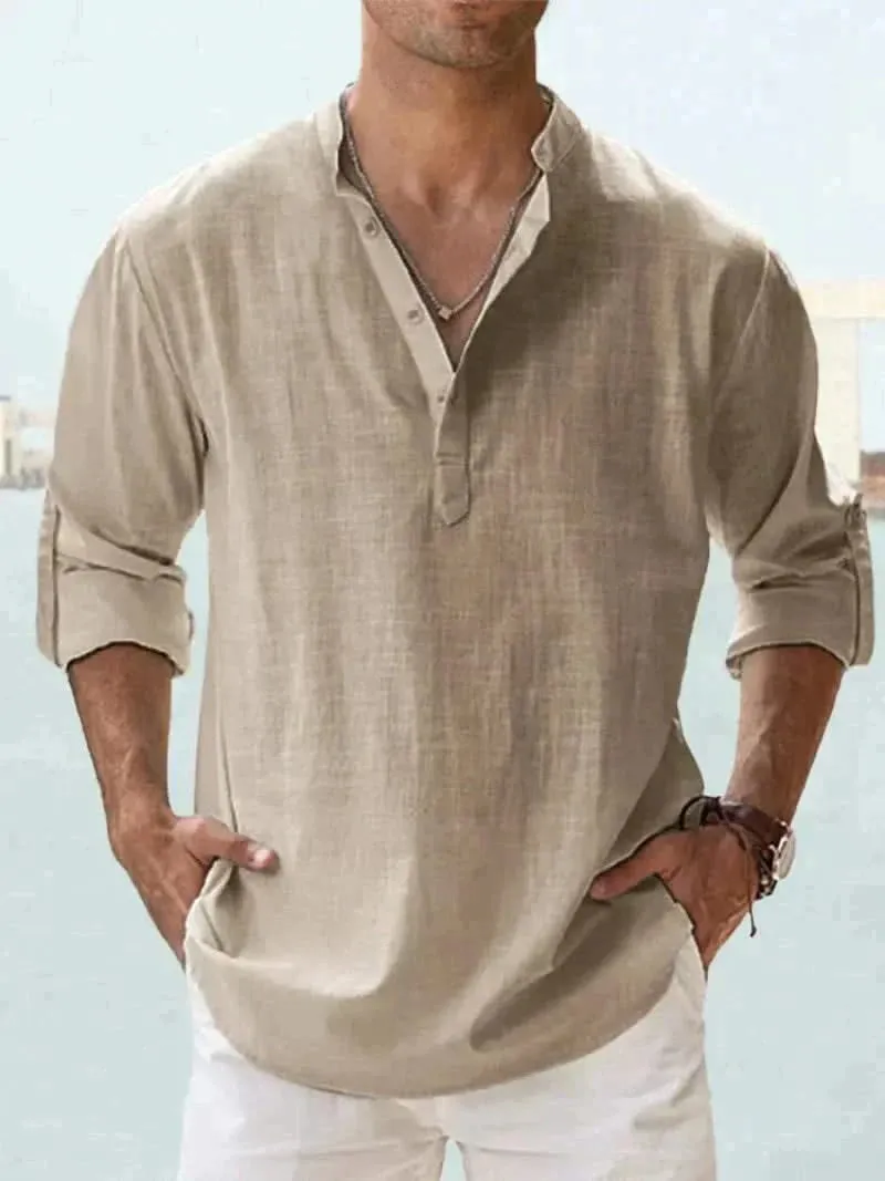 Freddie | Men's Linen Shirt - Lightweight, Breathable Casual Beachwear