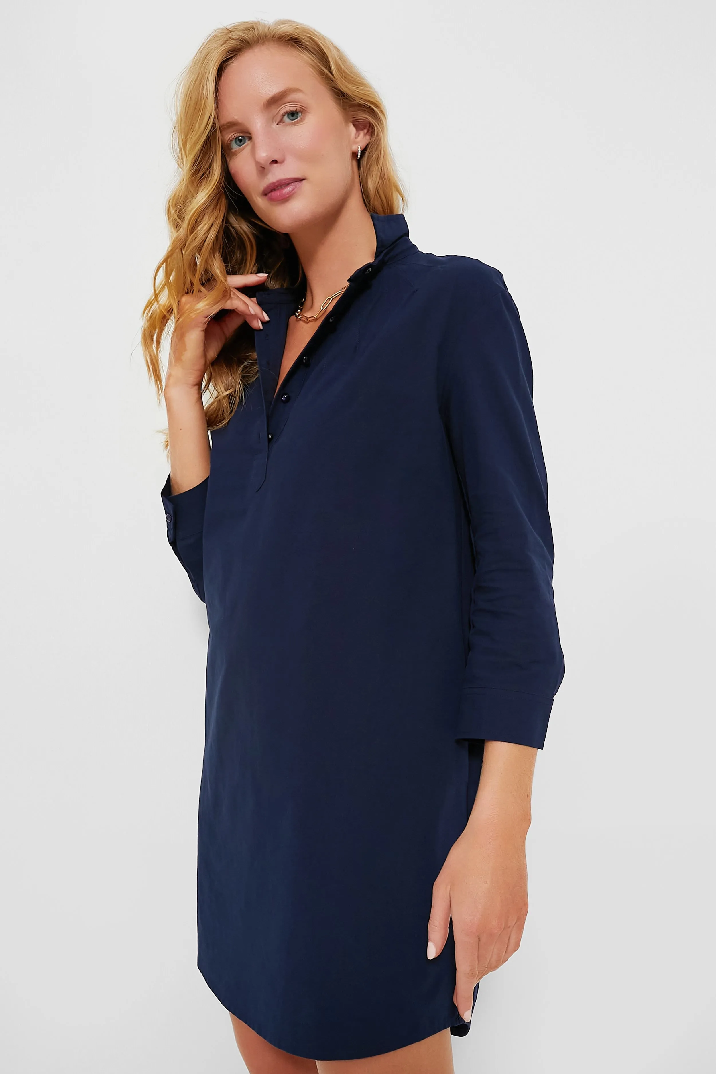 French Navy Polly Dress