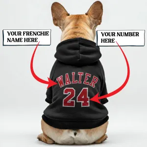 Frenchie Bulls - Personalized French Bulldog Hoodies with Custom Name and Number for Basketball Lovers – Premium 100% Cotton
