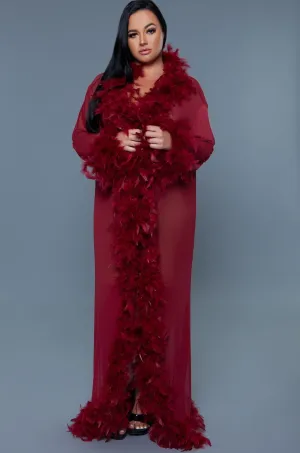 Full-Length Feather Robe