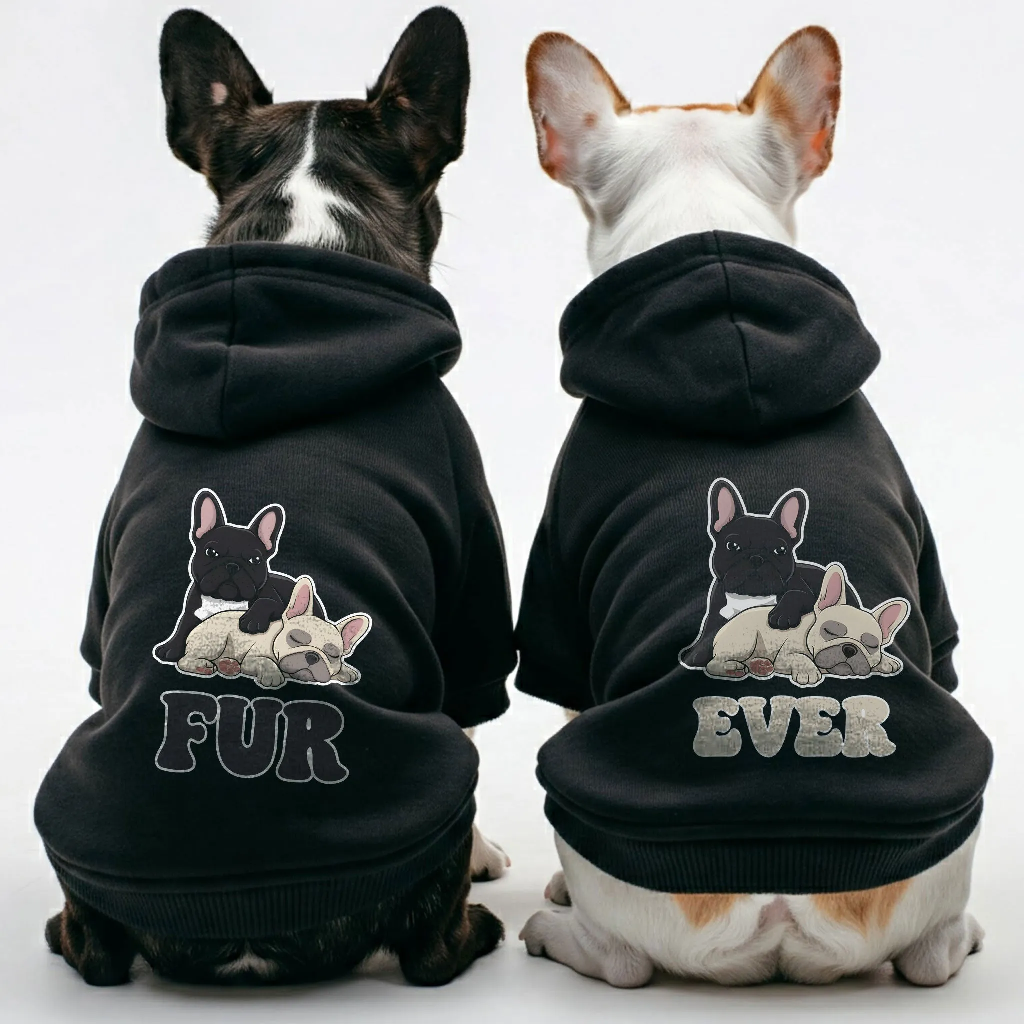 FUREVER ( FOREVER ) - Matching French Bulldog Hoodies – Stylish, Cozy & Personalized!