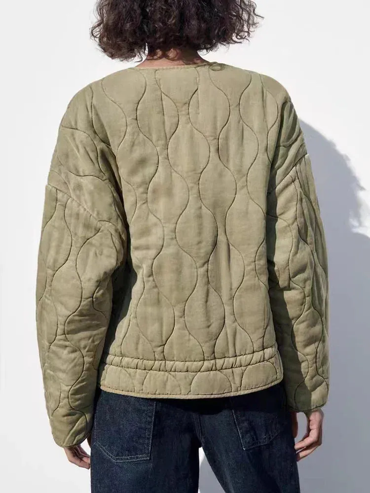 Ginger™ | Padded Solid Color Zipper Jacket