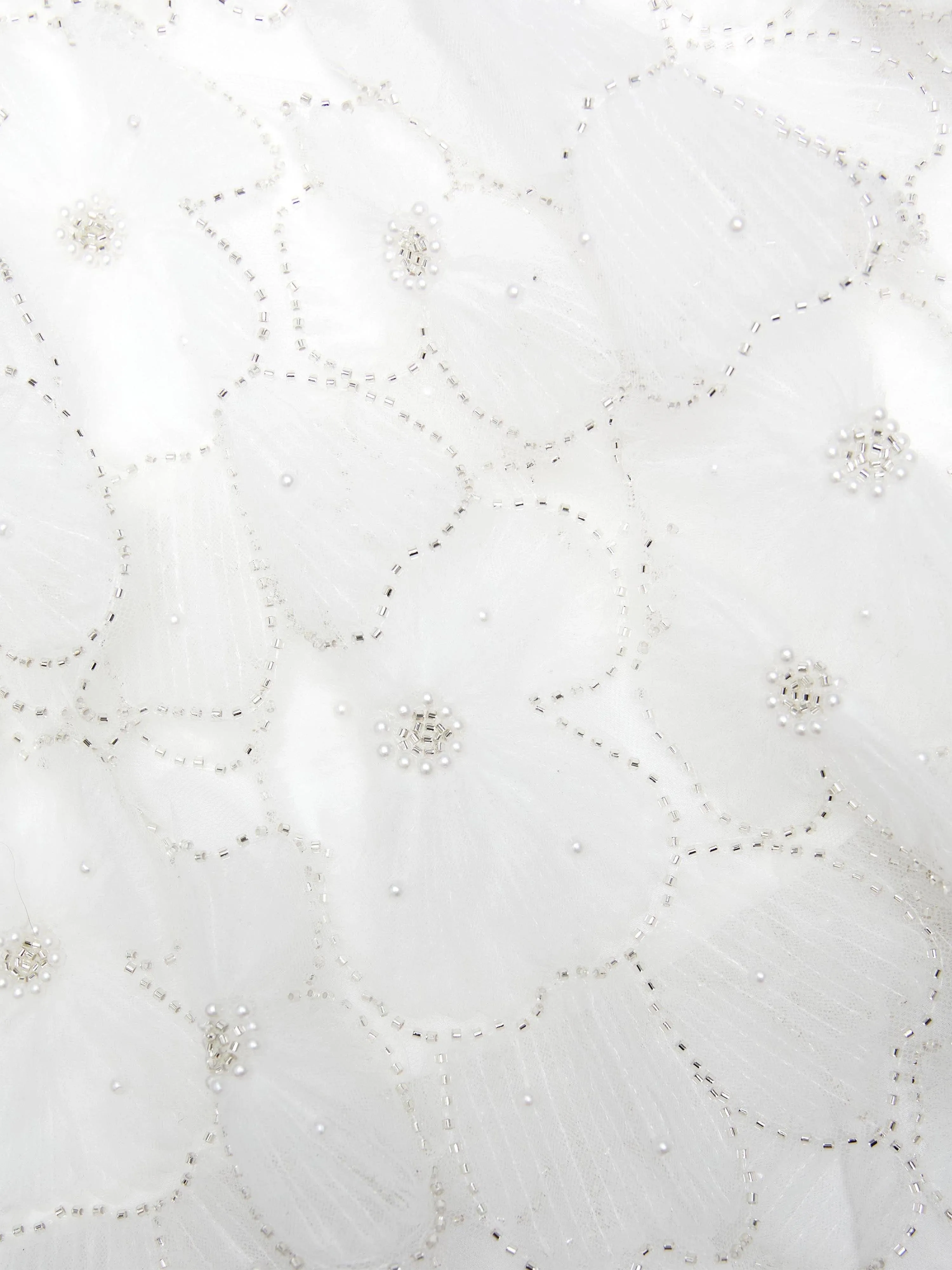 Girls Embellished Tulle Dress in White