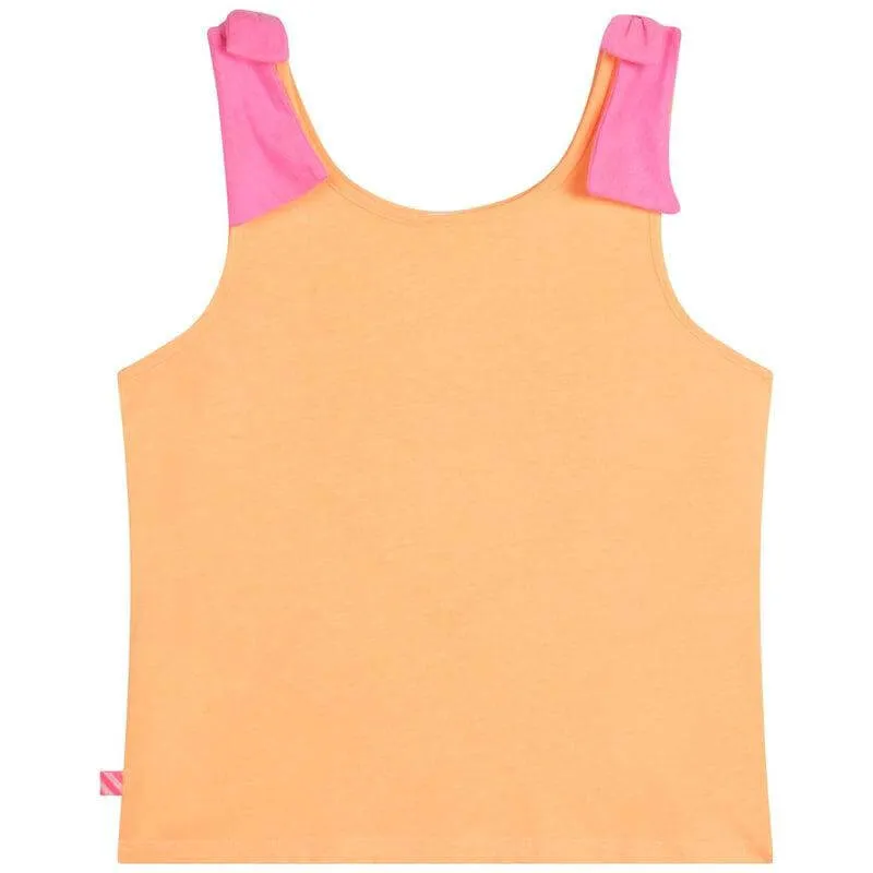 Girls Pink & Orange Palm Tree Tank Top