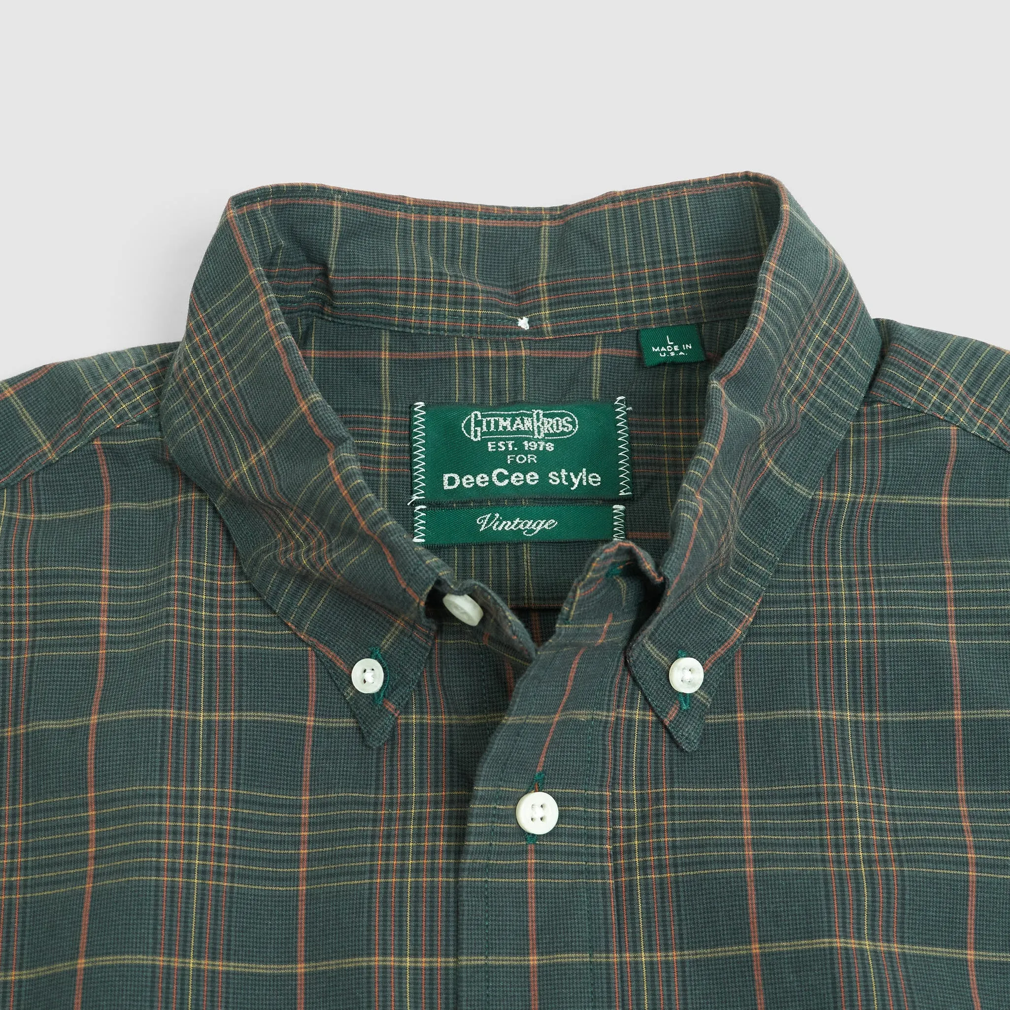 Gitman Vintage x DeeCee style Button Down Popline Plaid Shirt