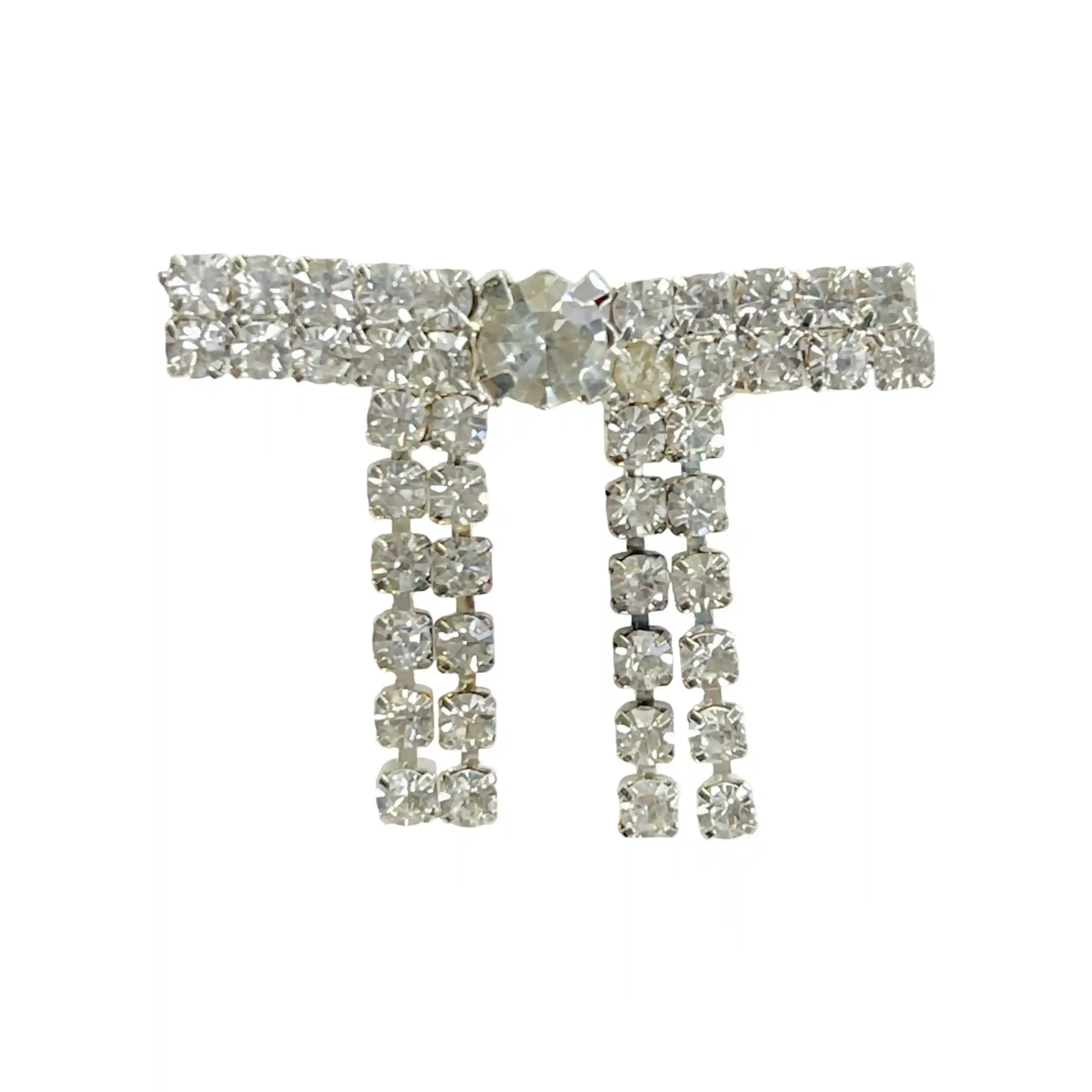 Gold & Silver Rhinestone Brooch for Women's Outfit