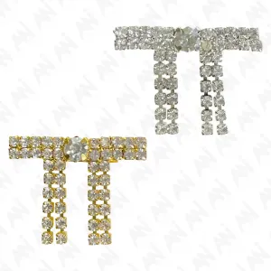 Gold & Silver Rhinestone Brooch for Women's Outfit