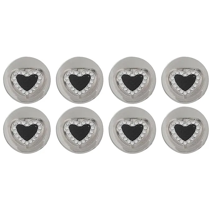 Gold Metal Buttons Heart Centers