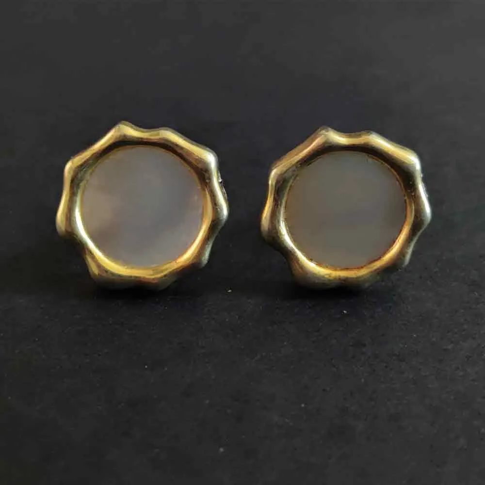 Gold Minimalistic Cuff Links Button