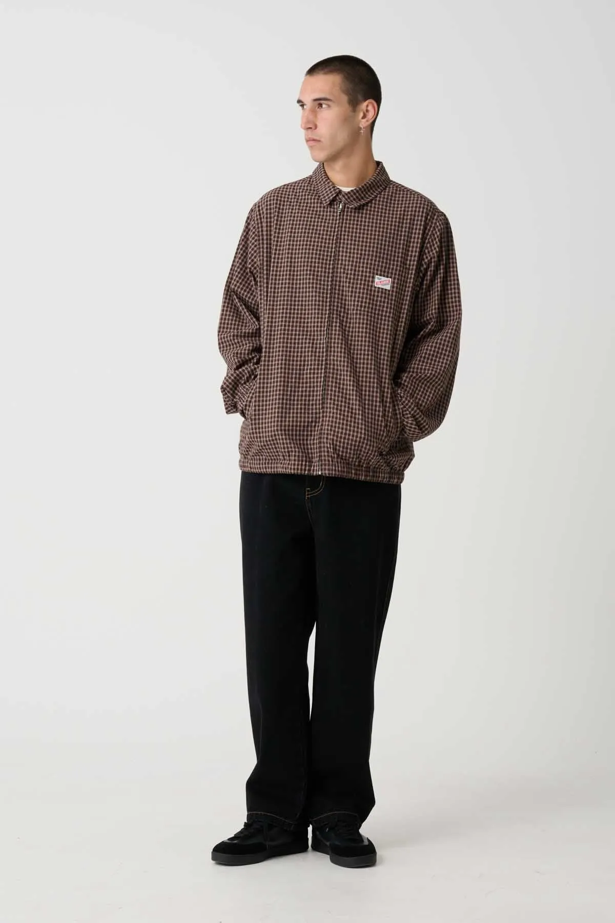GORILLA CHECK JACKET - BROWN