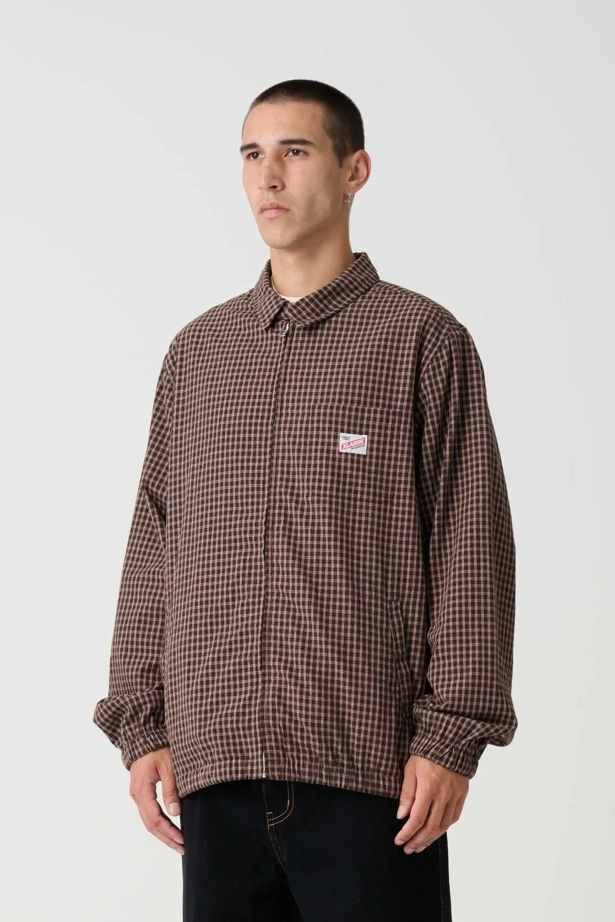 GORILLA CHECK JACKET - BROWN