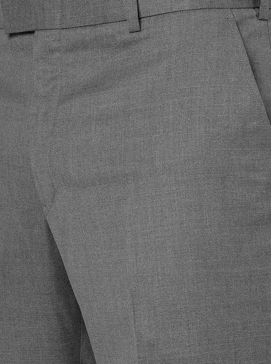 Grey Solid Classic Fit Formal Trouser | JadeBlue